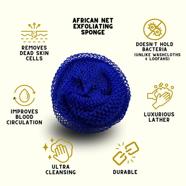 African Net Exfoliating Bath Sponge