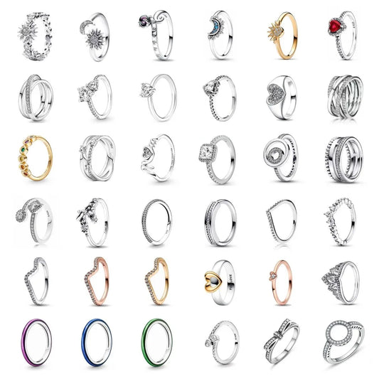 Sun Moon Flower Rings